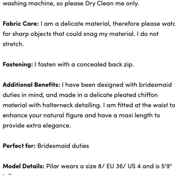 Halter Neck Pleater Maxi Dress by Chi Chi London Sz 10 - Picture 13 of 13